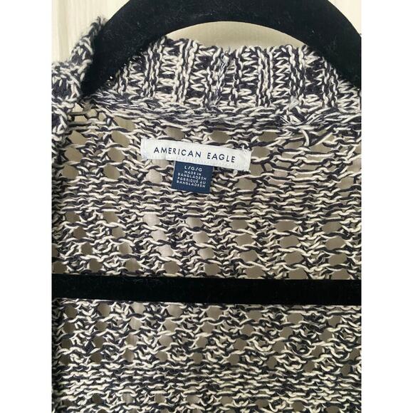 American Eagle Cable Knit Boho Cardigan Sweater Women Large - Picture 6 of 7